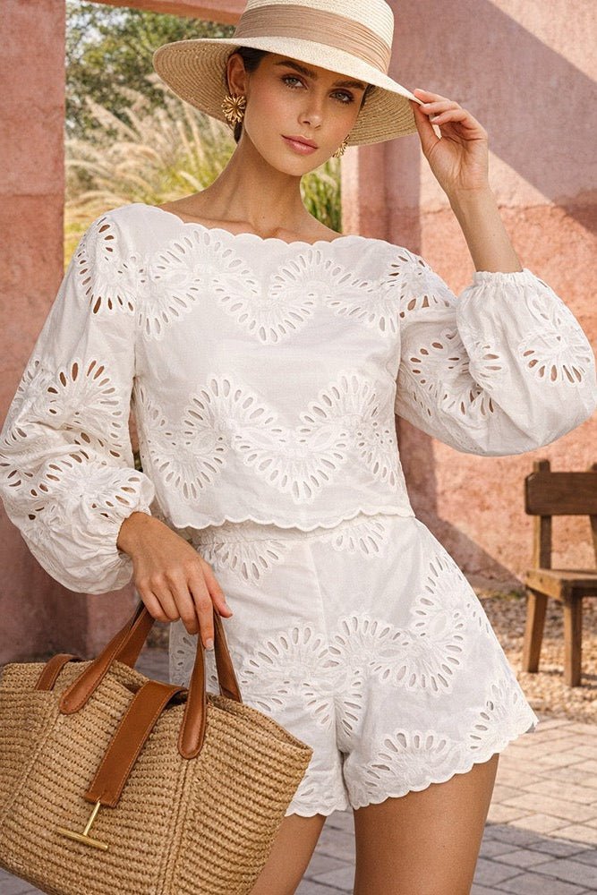 SOKYND Ruth Broderie Shorts Set Matching SetsSOKYND-640343-M-OS-02519M
