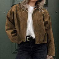Sabrina Vintage Khaki Suede Jacket