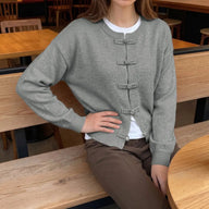 Cardigan Sara Frog Knots lavorato a maglia