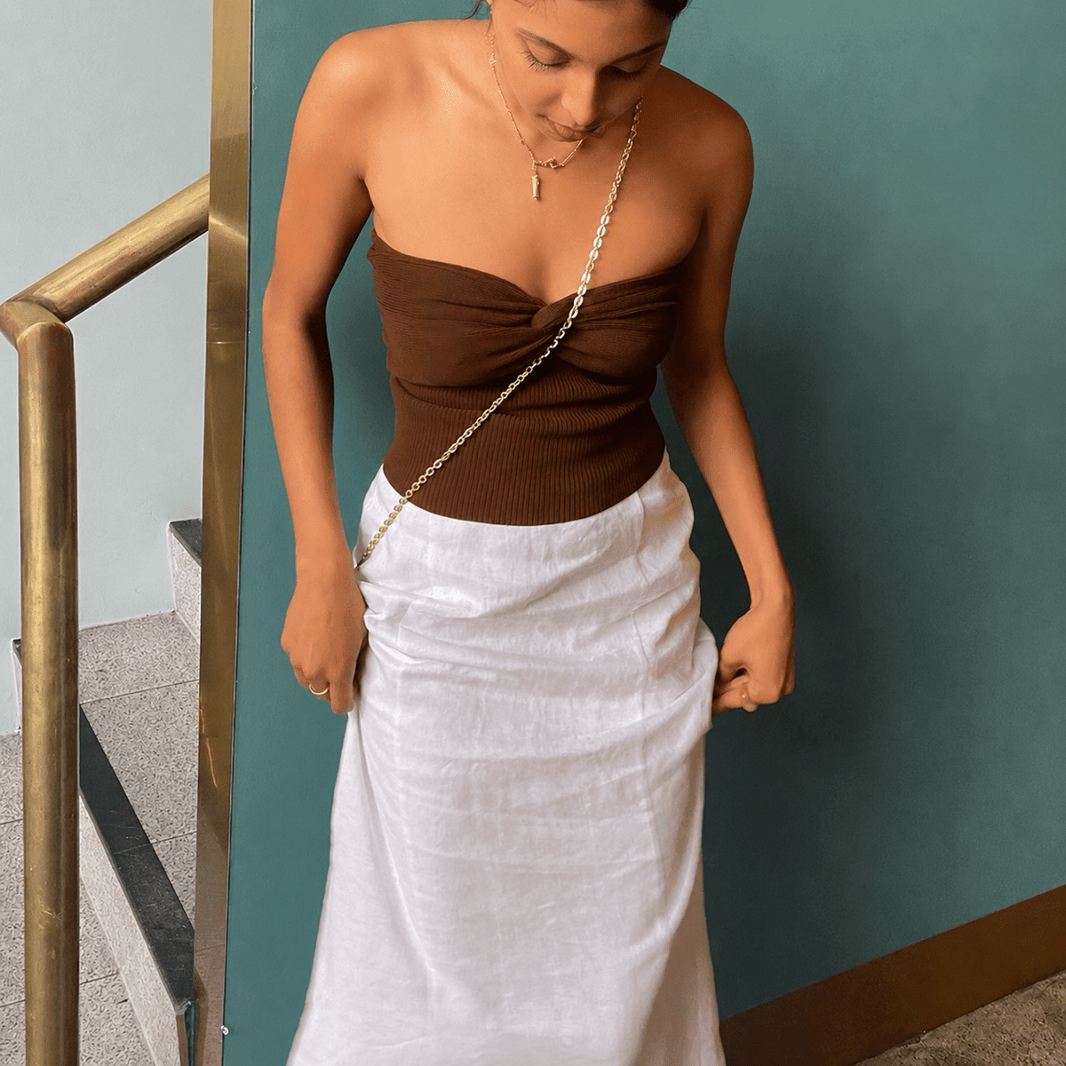 SOKYND Sara Strapless Off-Shoulder Top TopSOKYND-425047-BRO-XS-61719BrownXS