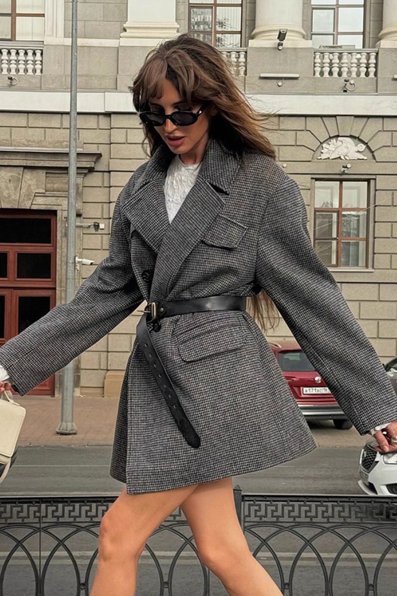 SOKYND Sarah Structured Tweed Coat JacketSOKYND-144727-GRE-S-67991GreyS