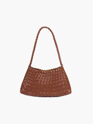 Sarah Vegan Leather Woven Bag Small