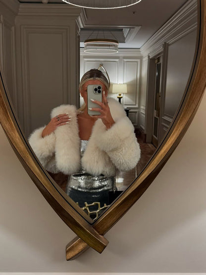SOKYND Shelby Faux Fur Jacket Coats & Jacketseq1767356248744076425WhiteL