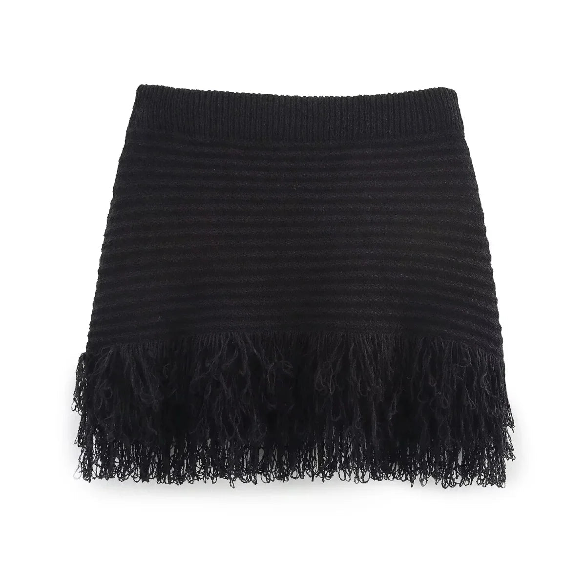 SOKYND Sophia Knitted Tassel Skirt Set Matching SetsSOKYND-903191-SET-BLACK-59319SetBlackXS