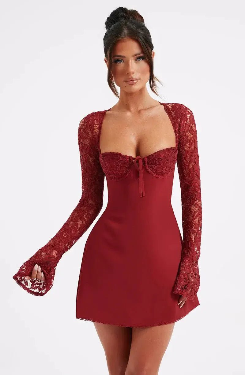 SOKYND Sylva Mini Dress with Lace Details DressSOKYND-479639-BLA-S-06103BlackS