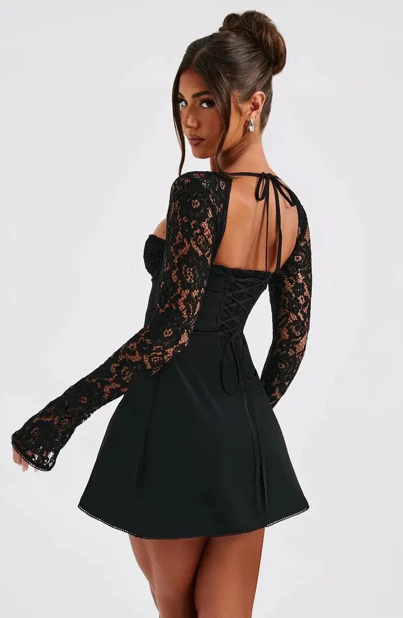 SOKYND Sylva Mini Dress with Lace Details DressSOKYND-479639-BLA-S-06103BlackS