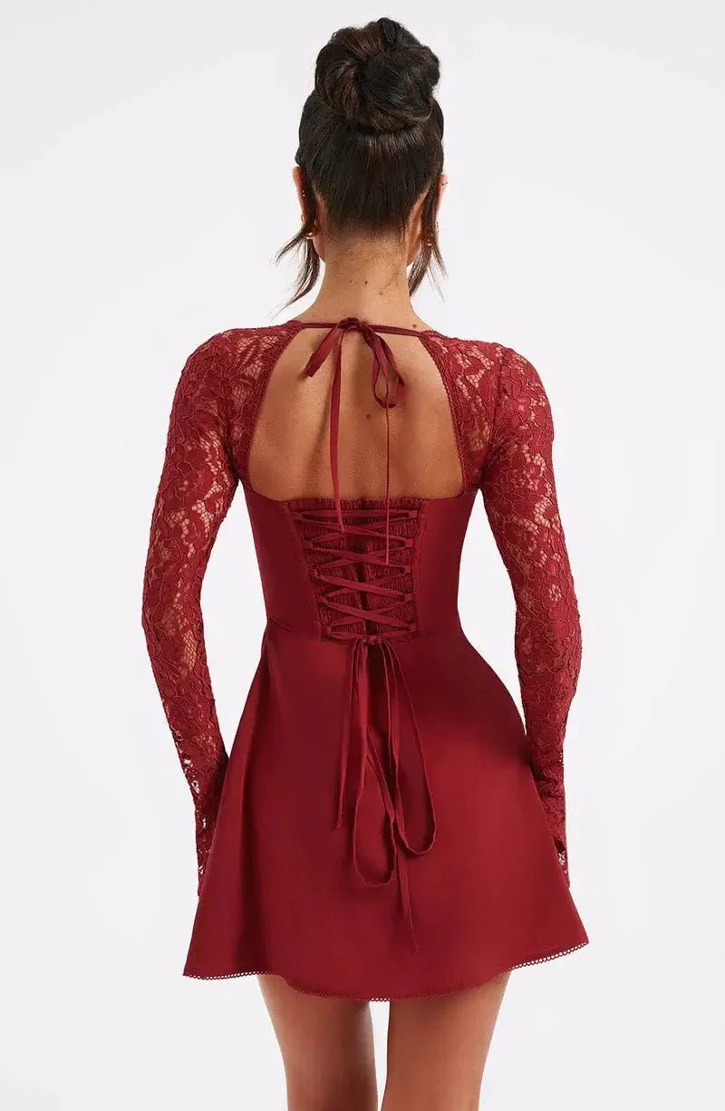 SOKYND Sylva Mini Dress with Lace Details DressSOKYND-479639-BLA-S-06103BlackS