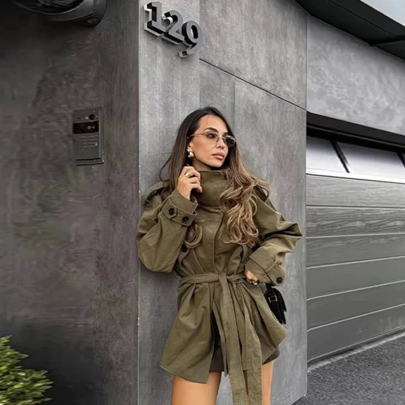 SOKYND Talia Belted Trench Coat Coats & Jackets