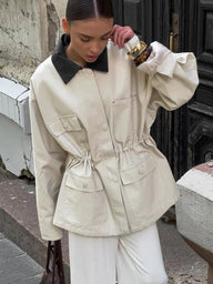 Teresa Drawstring Oversized Jacket