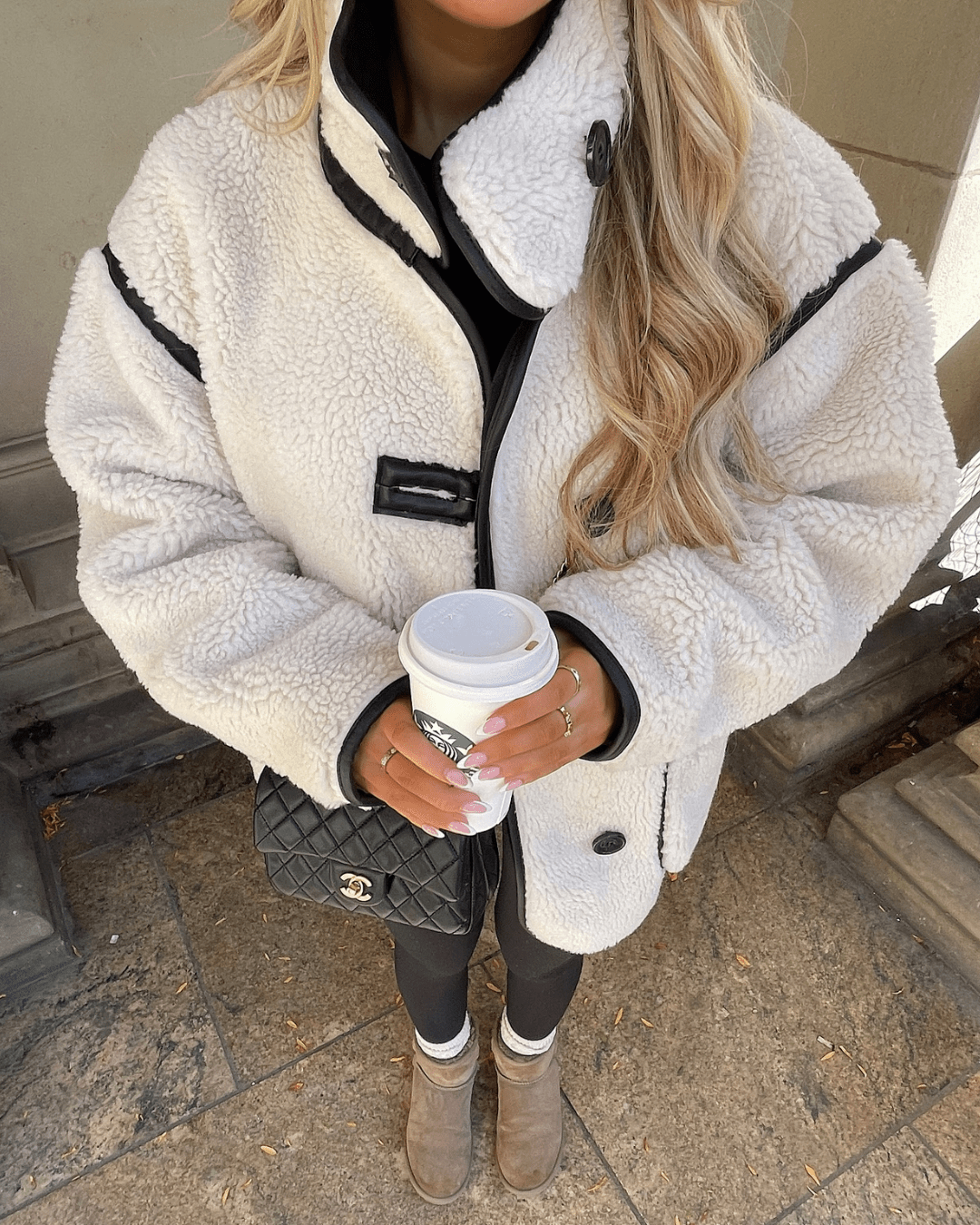 SOKYND Tessa Funnel Neck Sherpa Jacket JacketSOKYND-250391-L-OS-20535L