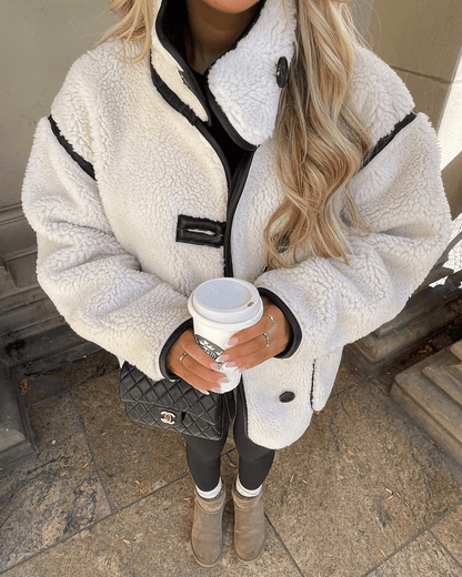 SOKYND Tessa Funnel Neck Sherpa Jacket JacketSOKYND-250391-L-OS-20535L