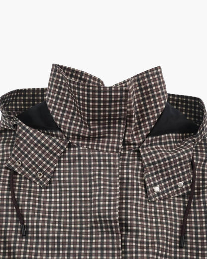 SOKYND Valerie Plaid Hooded Windbreaker Jacket JacketSOKYND-343511-L-OS-73367L
