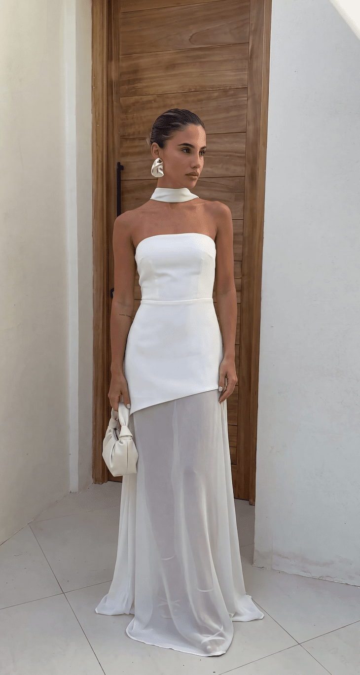 SOKYND Veronica Asymmetrical Maxi Dress DressSOKYND-157847-WHI-M-98807WhiteM