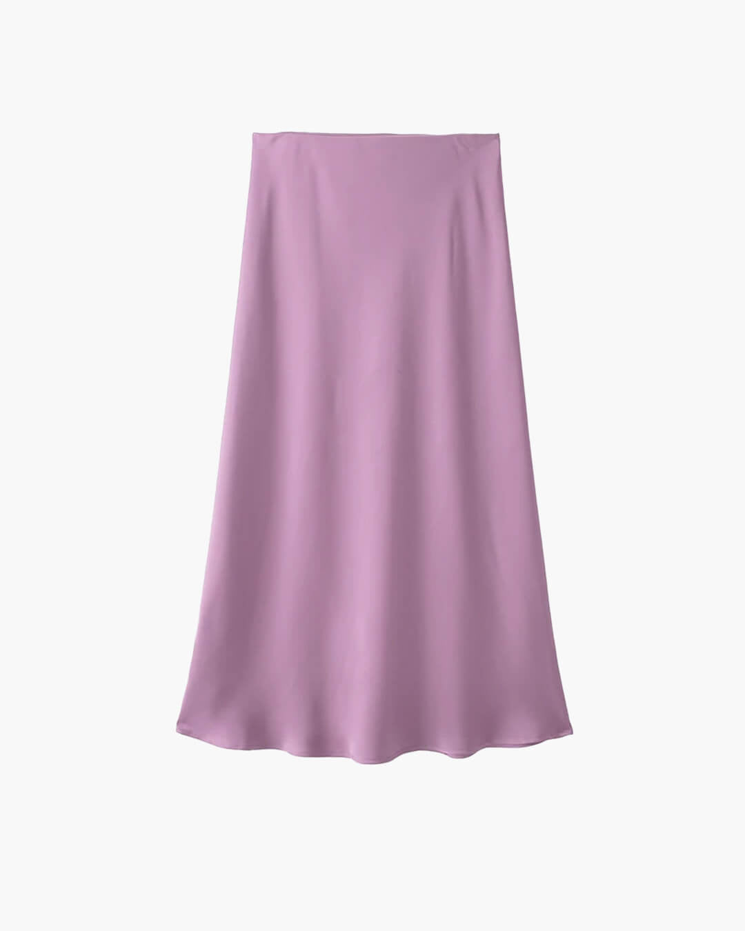 SOKYND Yui High Waist Black Satin Midi Skirt SkirtLavenderXS