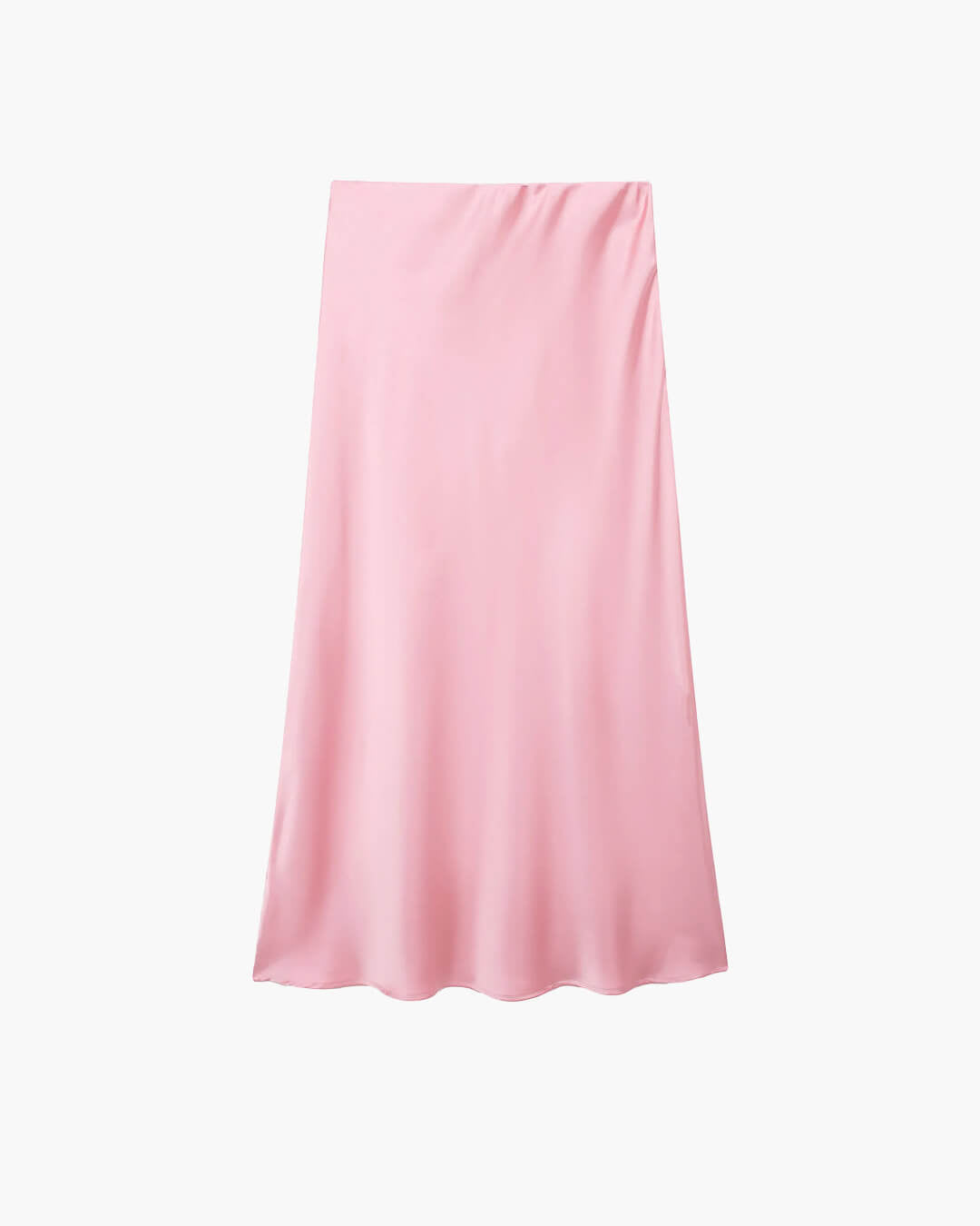 SOKYND Yui High Waist Black Satin Midi Skirt SkirtPinkXS