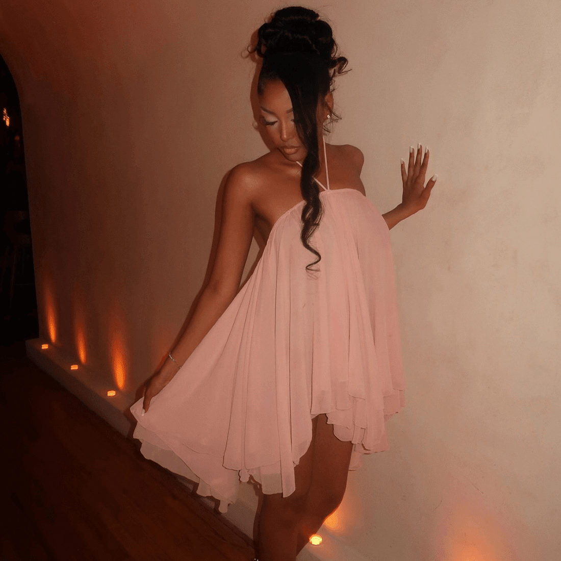 SOKYND Zelia Backless Halter Mini Dress DressSOKYND-220439-BLA-XS-68695BlackXS