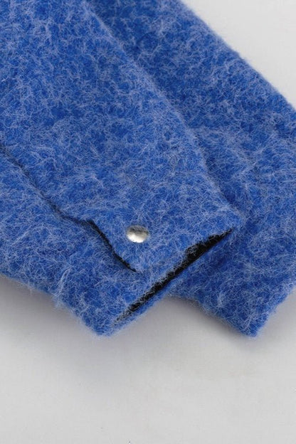 SOKYND Zoe Snap Button Fleece Jacket JacketSOKYND-215959-BLU-M-53559BlueM