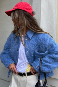 Zoe Druckknopf-Fleecejacke